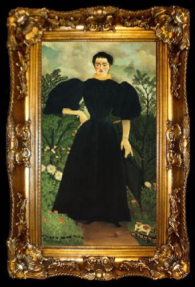 framed  Henri Rousseau Portrait of a Woman, ta009-2